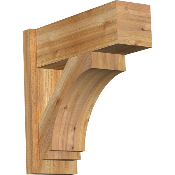Ekena Millwork Imperial Block Rough Sawn Outlooker, Western Red Cedar, 8"W x 22"D x 22"H OUT08X22X22IMP05RWR - main